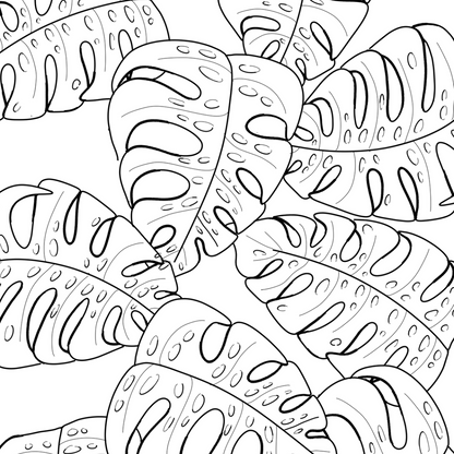 Colour In Gift Card “Colour Me Curious" (Monstera Large Pattern)