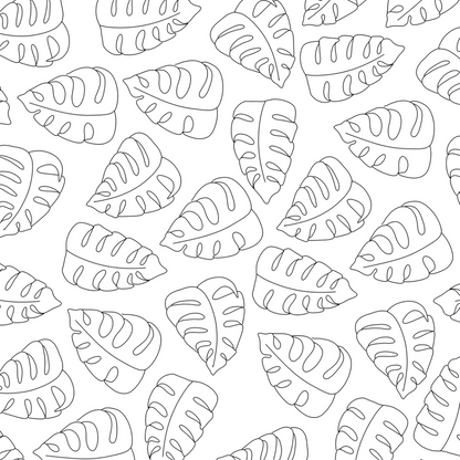 Colour In Gift Card “Colour Me Curious" (Monstera Small Pattern)