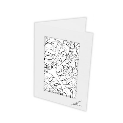 Colour In Gift Card “Colour Me Curious" (Monstera Large Pattern)