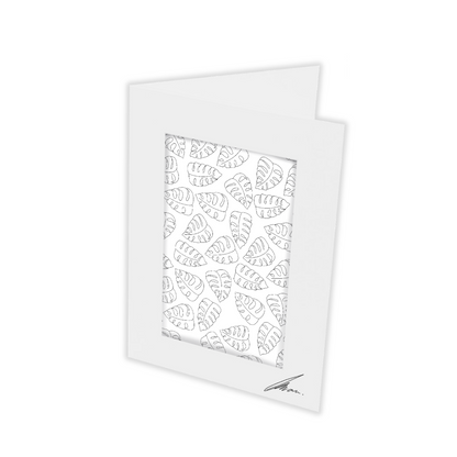 Colour In Gift Card “Colour Me Curious" (Monstera Small Pattern)