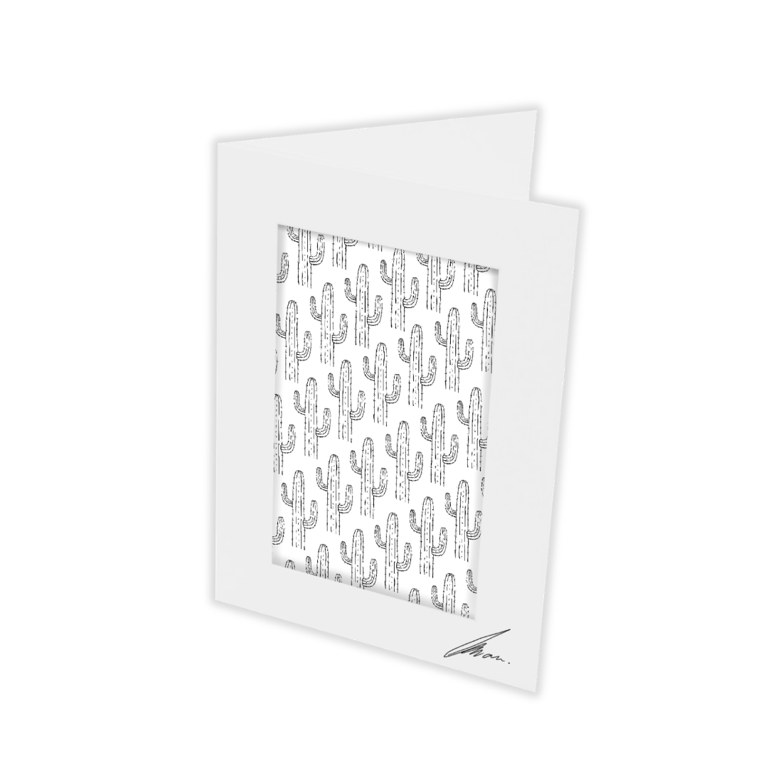 Colour In Gift Card “Colour Me Curious" (Cacti Pattern)