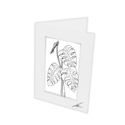 Colour In Gift Card “Colour Me Curious" (Monstera Solo)