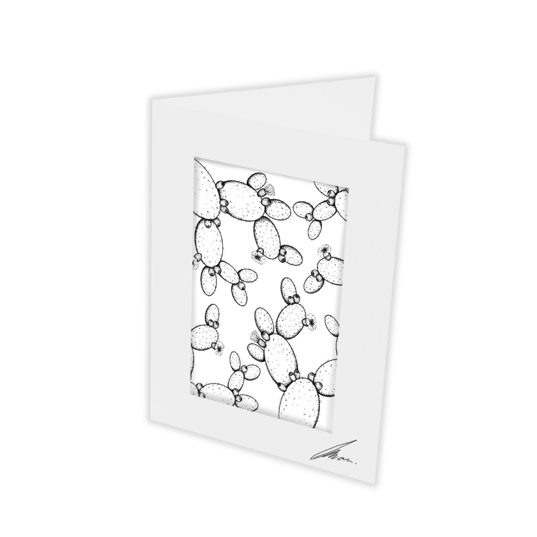 Colour In Gift Card “Colour Me Curious" (Prickly Pear Large Pattern)