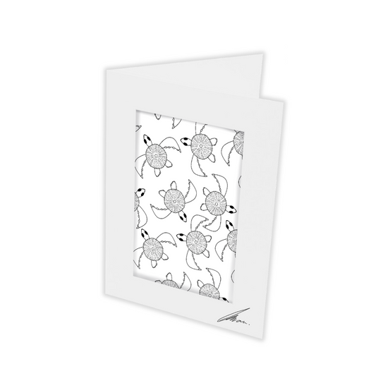 Colour In Gift Card “Colour Me Curious" (Turtle Large Pattern)