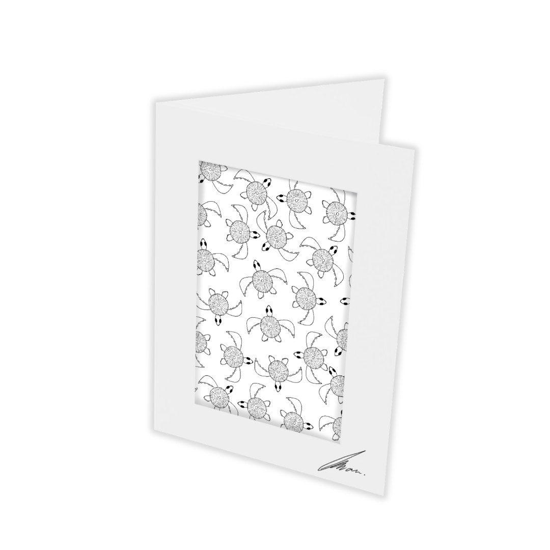 Colour In Gift Card “Colour Me Curious" (Turtle Small Pattern)