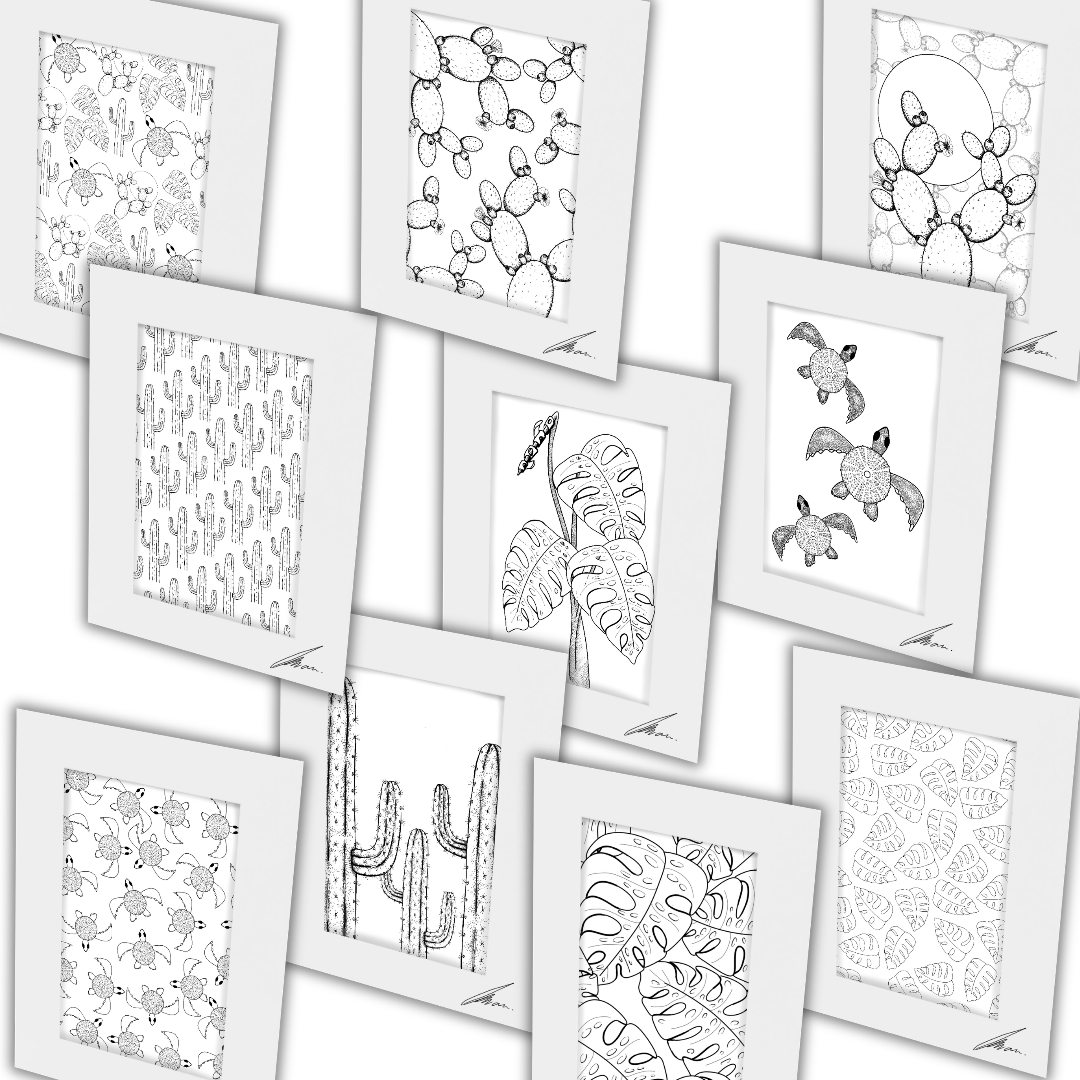 Colour In Gift Card Pack “Colour Me Curious" (Random Selection) x10 Cards