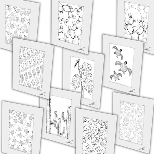 Colour In Gift Card Pack “Colour Me Curious" (Random Selection) x5 Cards